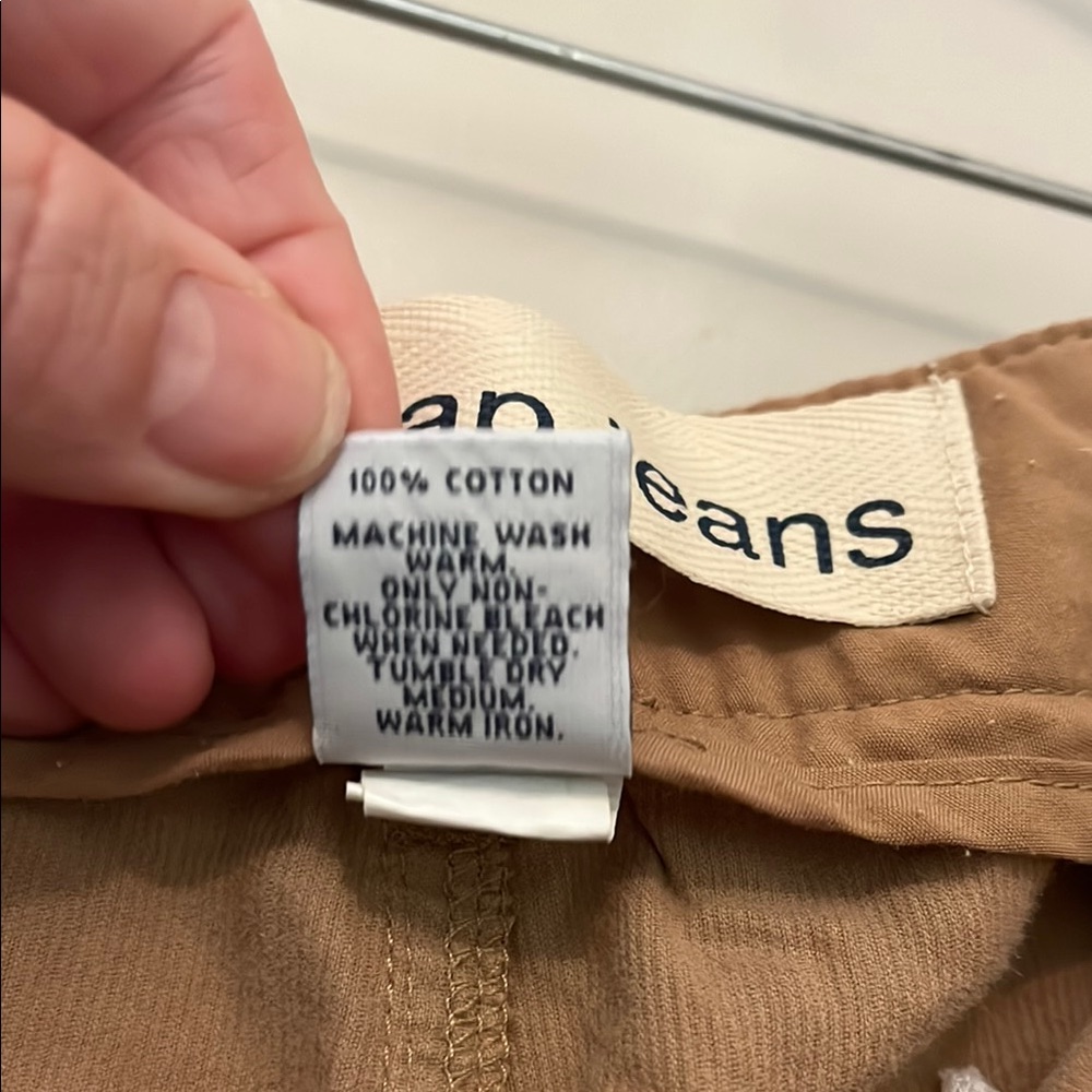 GAP Beige Cargo CAPRIS size 10, stretch corduroy - Picture 9 of 9